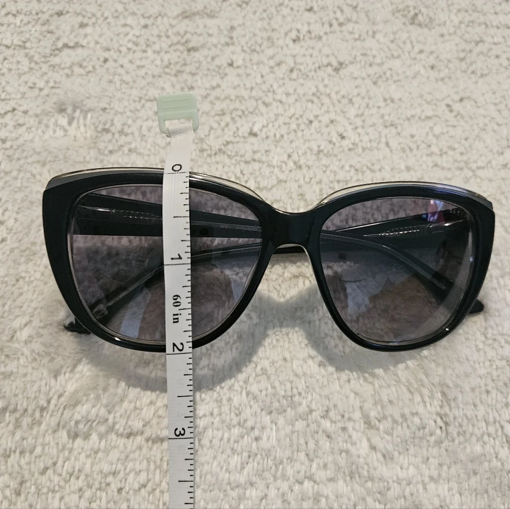 Ted Baker Black Sunglasses Cat Eye Luxury Contemporary Minimalist Summer Resort - Picture 10 of 12